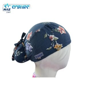 GORRO DAMA CANASTA FLORES AZUL