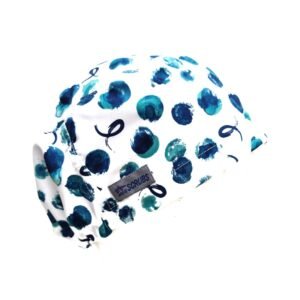 Gorro dama pinceladas de azules