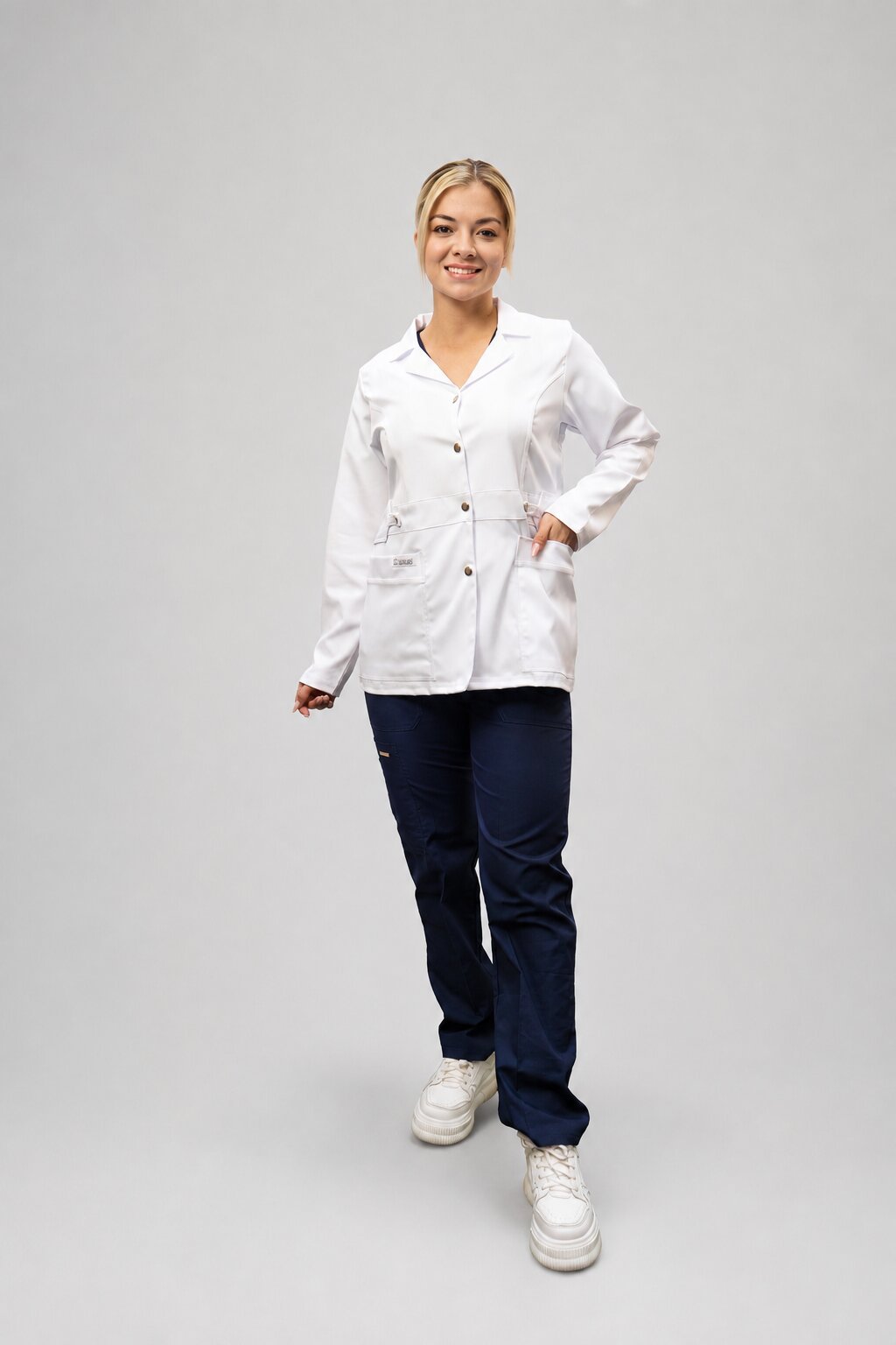 Mandil Dama Antifluido Stretch Tipo Saco
